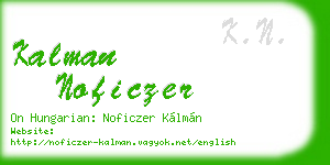 kalman noficzer business card